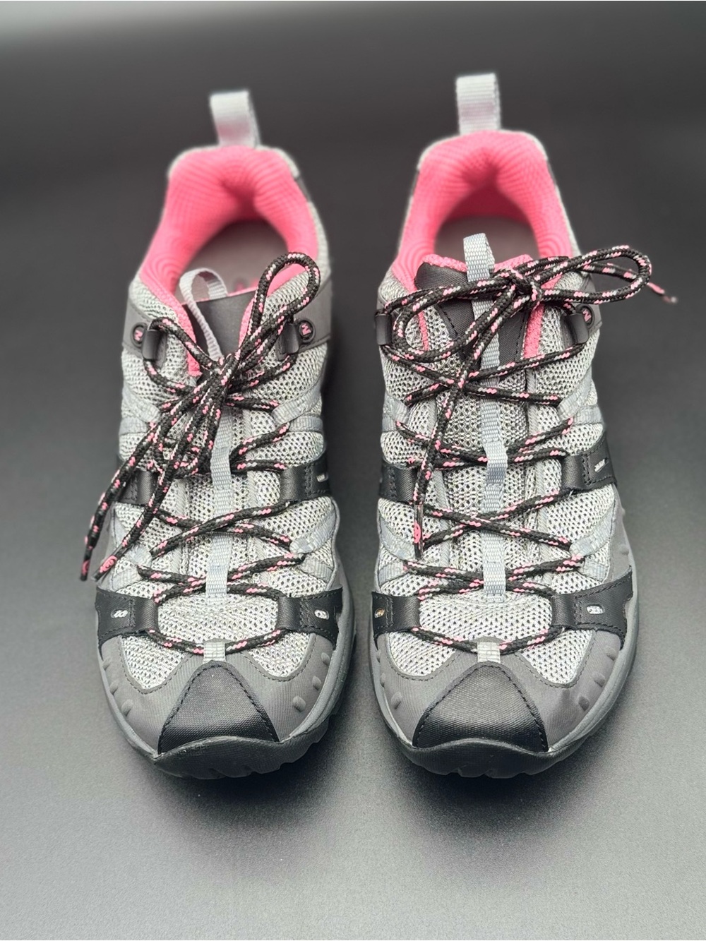 Merrell Gray and Pink Women's Athletic Trail Sneakers